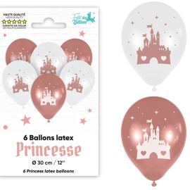 Sachet de ballons x6 princesse , décoration fetes pas cher et livraison 24h rapide chez Badaboum