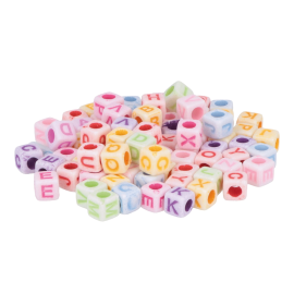 Sachet de 300 perles Alphabets Multicolores
