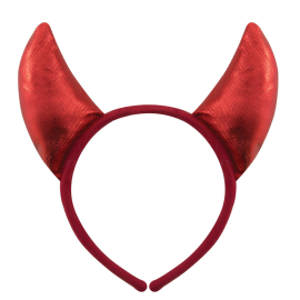 serre-tête cornes de diable rouge