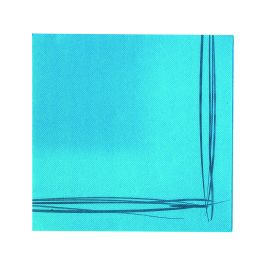 Serviette en papier liseré Turquoise