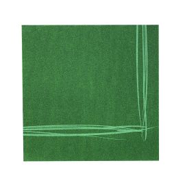 Serviette en papier liseré vert sapin