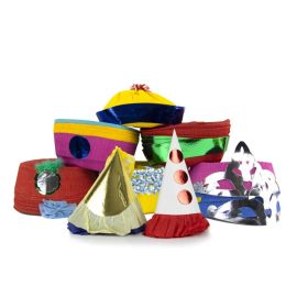 Set de 36 chapeaux de fête en papier - Multicolores - Badaboum