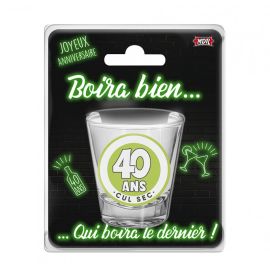 Shooter en verre 40 Ans