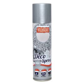 Spray déco sapin de Noël argenté - 150ML pour décorations festives