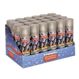 Spray déco sapin de Noël argenté - 150ML pour décorations festives