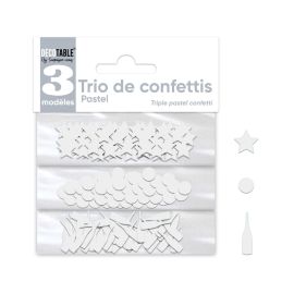 Trio de confettis de table Assortis Blanc 