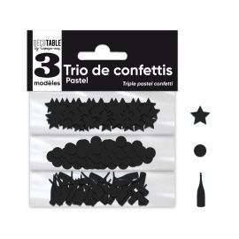 Trio de confettis de table Assortis Noir