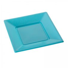 Assiette carrée plastique Bleu marine 23cm, Vaisselle jetable - Badaboum