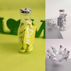 Mini Bouteille en verre pour Candy Bar, contenant a dragees - Badaboum