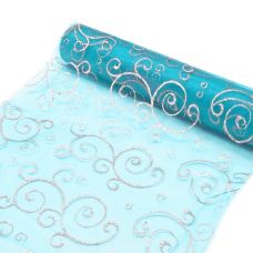 Chemin de table turquoise Spider