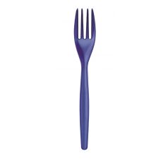 Fourchette couleur Turquoise en plastique rigide x50 - Badaboum