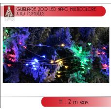 Guirlande lumineuse pas cher 200 LED Nano Multicolore, decoration