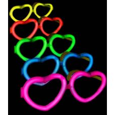 Lunettes Lumineuses Fluo Coeur Assorties
