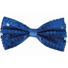 Nœud Papillon a Sequins Bleu - accessoire pour déguisement pas cher -  Badaboum
