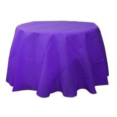 Achat nappe ronde 240 cm pour mariage en tissu intissé Violet - Badaboum