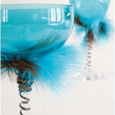 Boa plumes Bleu Turquoise 2 mètres, guirlande plume mariage - Badaboum