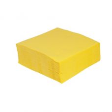 Serviette en papier jaune 38x38cm, serviettes jetables - Badaboum