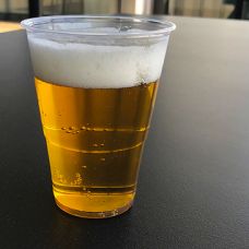 Verre a bière en plastique rigide Vert d'eau , vaisselle jetable - Badaboum