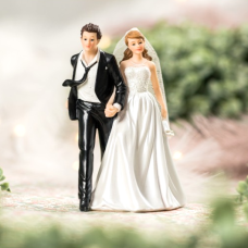 Figurine Baptême Fille Rose, sujet mariage pas cher - Badaboum