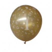 50 Ballons de Baudruche Métallisés Or - Jour de Fête - Boutique