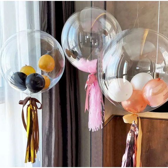 Ballon gonflable transparent 45cm bubble pas cher - Badaboum