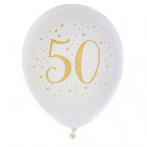 8 Ballons Anniversaire 50 ans - Decoration Anniversaire 50 ans pas