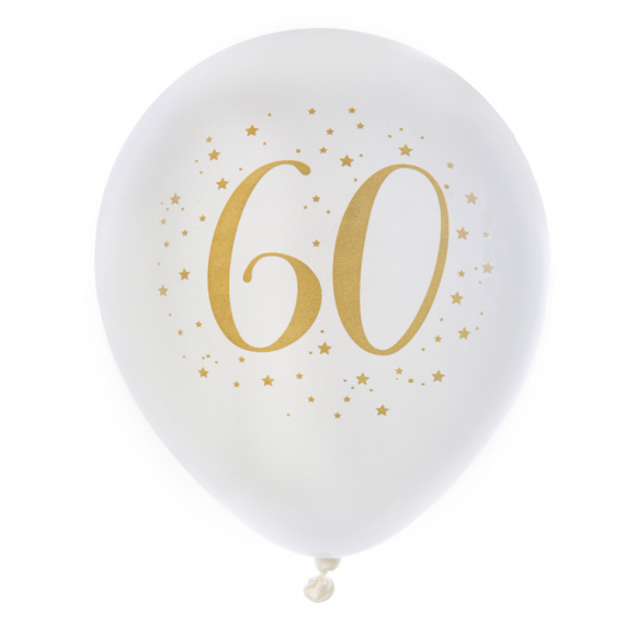 8 Ballons Anniversaire 60 ans - Decoration Anniversaire 60 ans pas cher