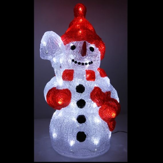 Bonhomme de neige lumineux gonflable géant pour Noël extérieur