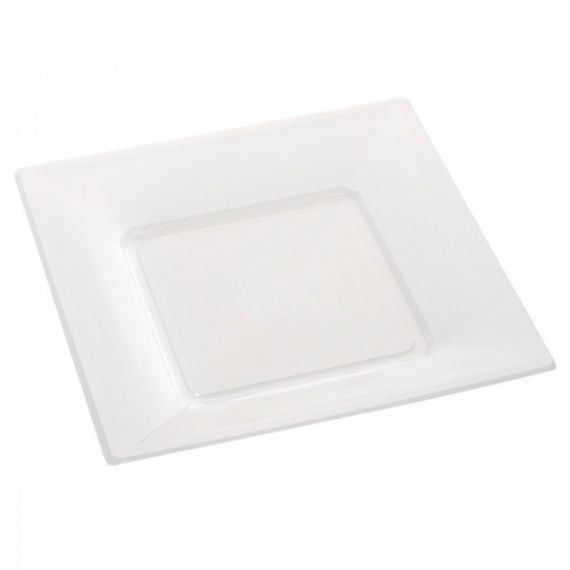 Assiette plastique PS ronde blanche Diam: 20 cm 20 x 20 cm