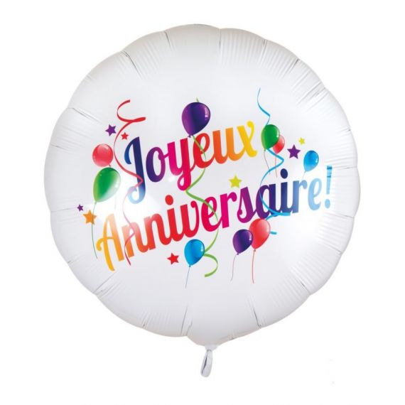 Ballon Aluminium Joyeux Anniversaire 40 cm - accessoire