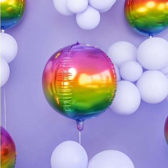 Ballon boule mylar Multicolore, Ballon gonflable mariage - Badaboum