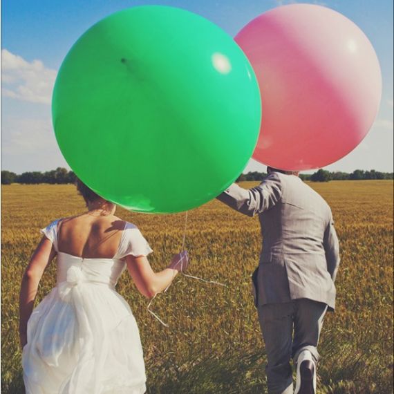 Ballon gonflable pas cher vert anis, Ballon géant mariage - Badaboum
