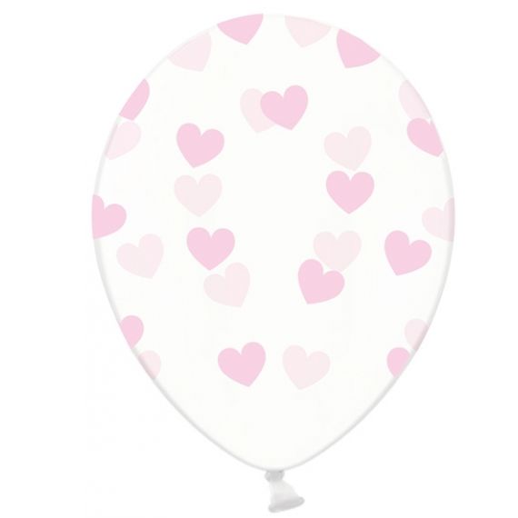 Ballon Gonflable transparent avec coeur rose, deco mariage - Badaboum