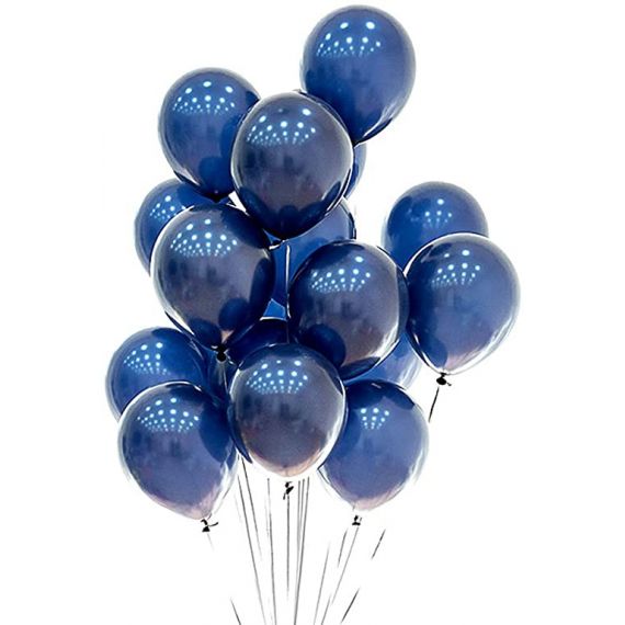 Ballons 50 Ans Bleu Marine et Or