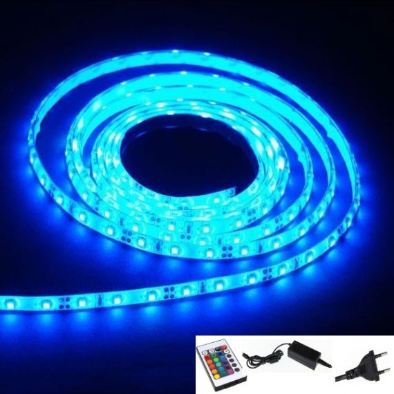 Vente Bande Ruban LED Lumineux flexible plat 150 LED Bleu - Badaboum