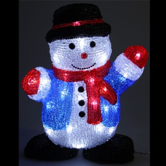 Bonhomme de neige lumineux acrylique