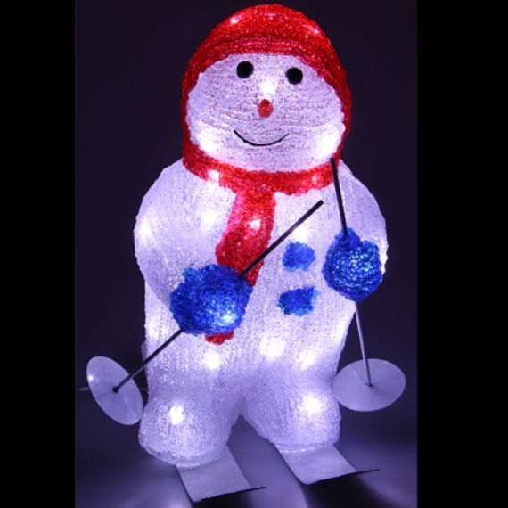 Bonhomme de neige de noel lumineux acrylique, Décoration Extérieur