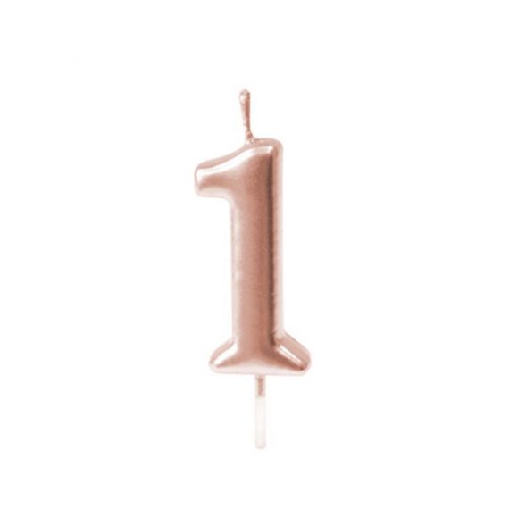 Grandes Bougies Rose Gold Anniversaire x6
