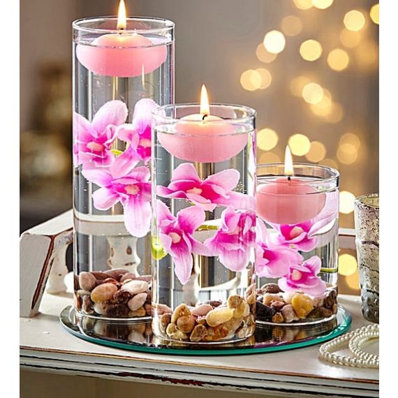 Bougies flottantes lampes à thé bougie flottant décoration magique fête  mariage -  France
