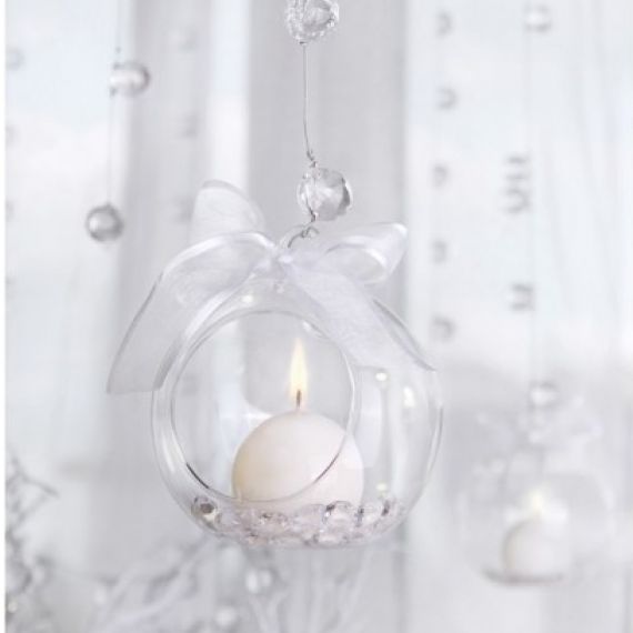Boule Sphere en verre a suspendre, decoration mariage - Badaboum
