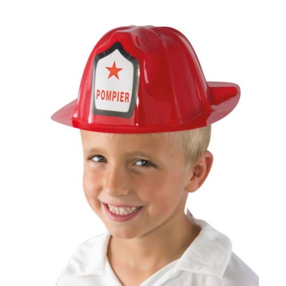 Casque de Pompier Rouge - deguisement enfant pas cher - Badaboum