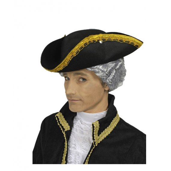 Chapeau Feutre Tricorne Noir Adulte - accessoire pour deguisement pas cher  - Badaboum