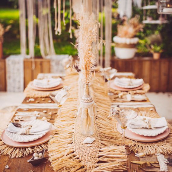 Etoile en Bois pour Decoration de table mariage - Badaboum