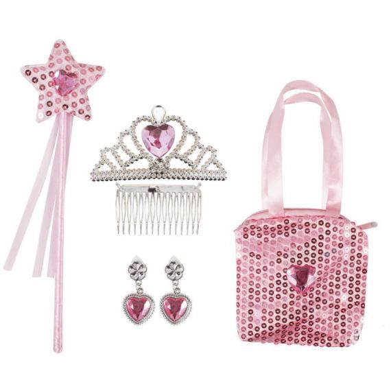 Coffret Accessoires de Princesse Rose - accessoire pour deguisement pas  cher - Badaboum