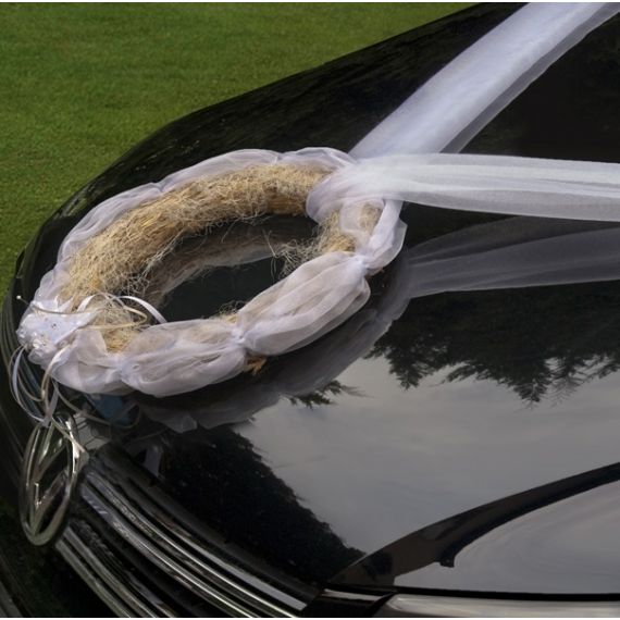 Mini noeud a tirer pour voiture mariage, decoration mariage - Badaboum