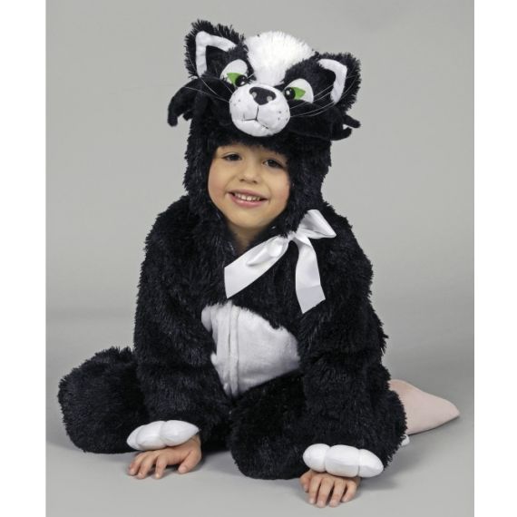Costume Combinaison Chat Noir pour Enfants, Filles