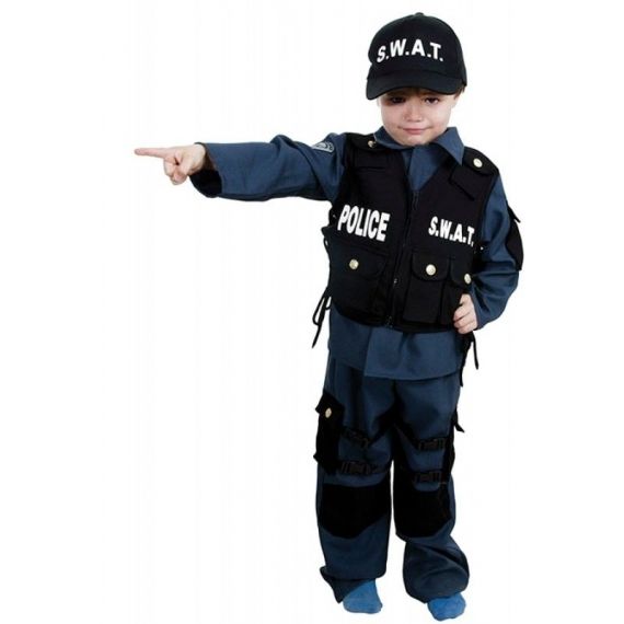 Déguisement Enfant Police Swat 3/4 Ans, déguisement pas cher