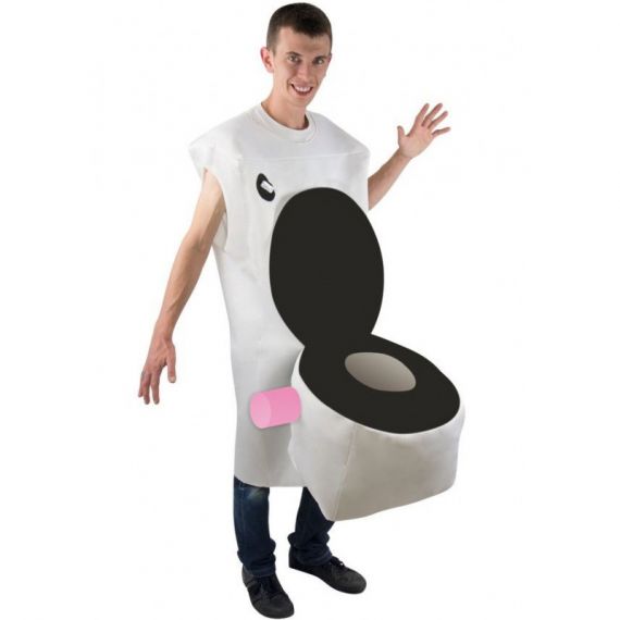 Déguisement Homme Toilettes WC Taille UNique, deguisement pas cher