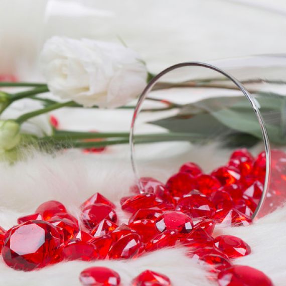 Diamant Rouge pour Deco de table mariage, decoration mariage - Badaboum
