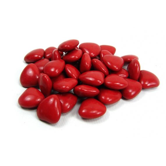 Pâtes En Forme De Coeur En Jaune Et Rouge Image stock - Image du